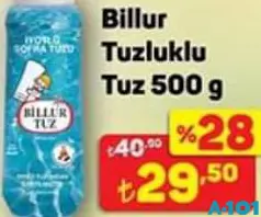 BİLLUR TUZLUKLU TUZ 500 G fiyat ve kampanya bilgisi